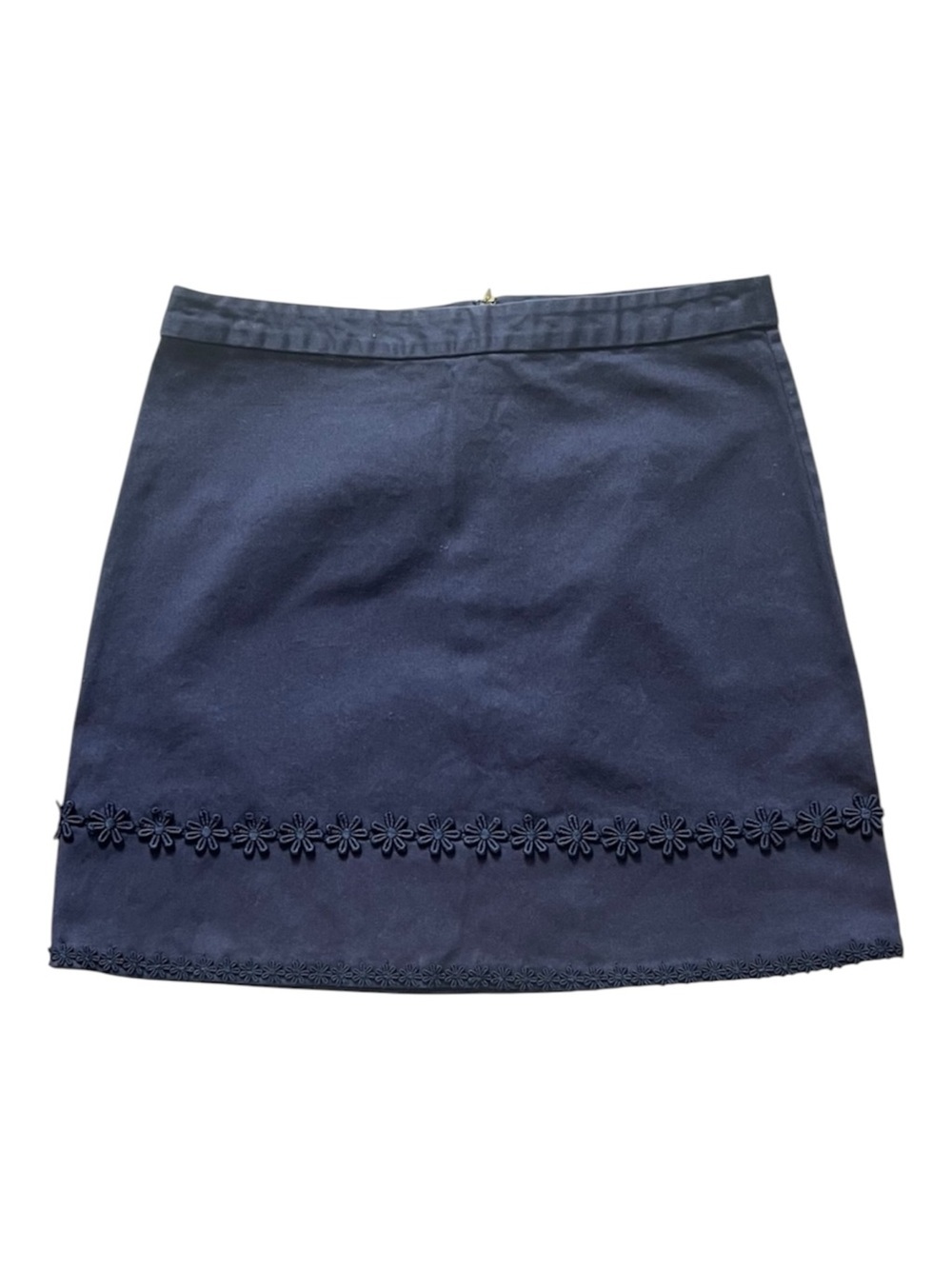 Draper James Full Blossom Floral A-Line Mini Skirt Blue SZ 4 Preppy Casual